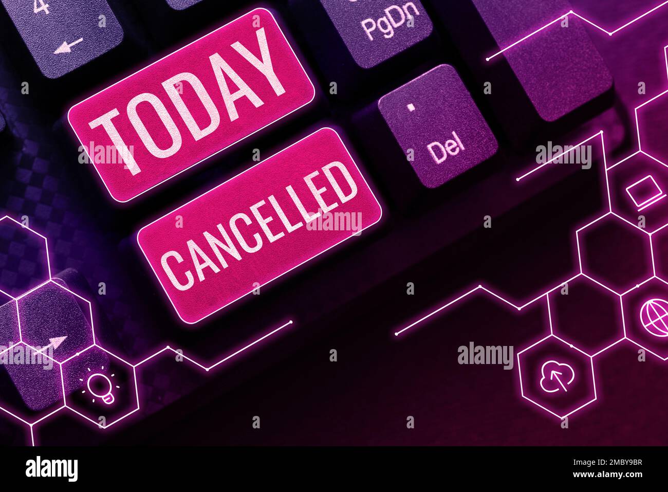 Hand writing sign Cancelled. Internet Concept decide or announce that ...