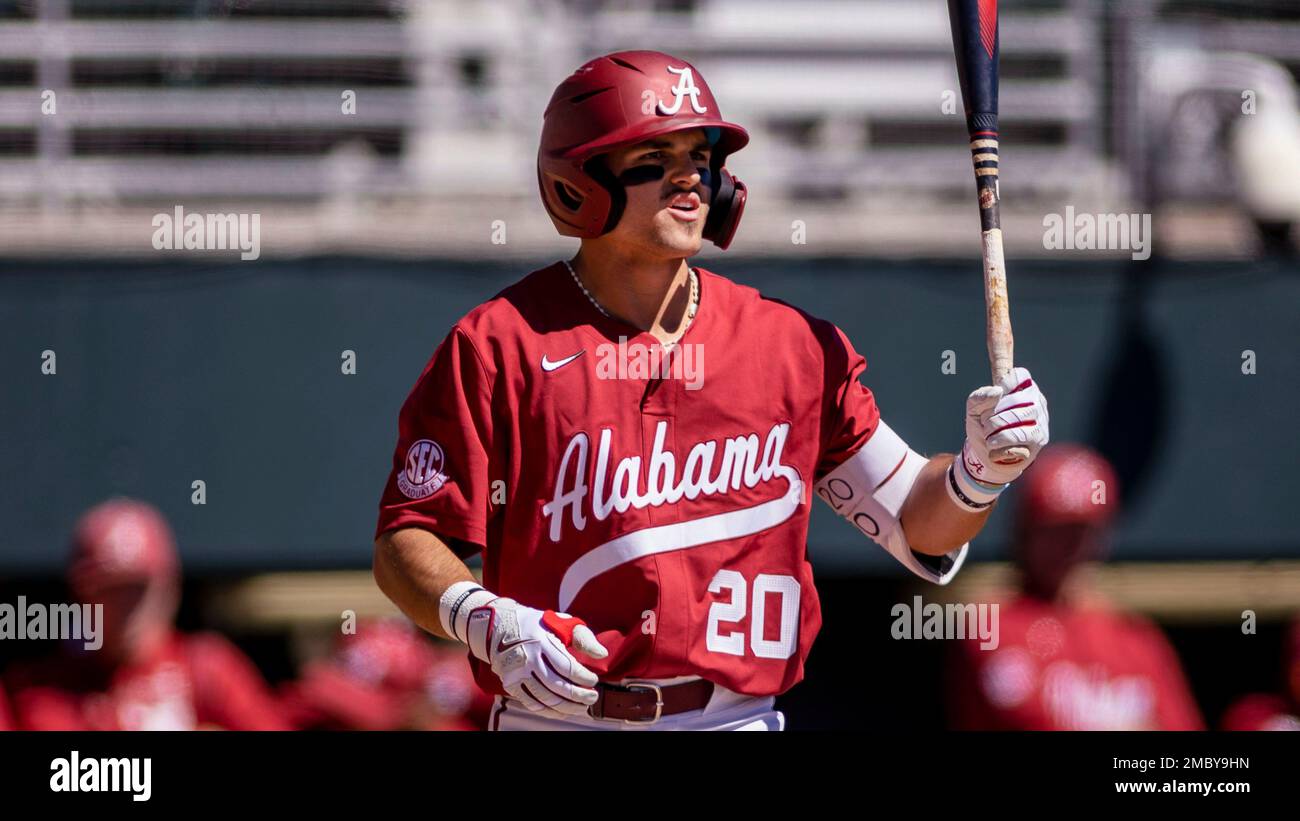 Alabama outfielder Tommy Seidl (20) during an NCAA baseball game