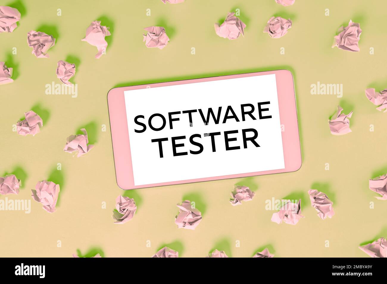Text caption presenting Software Tester. Business idea implemented to protect software against malicious attack Stock Photo