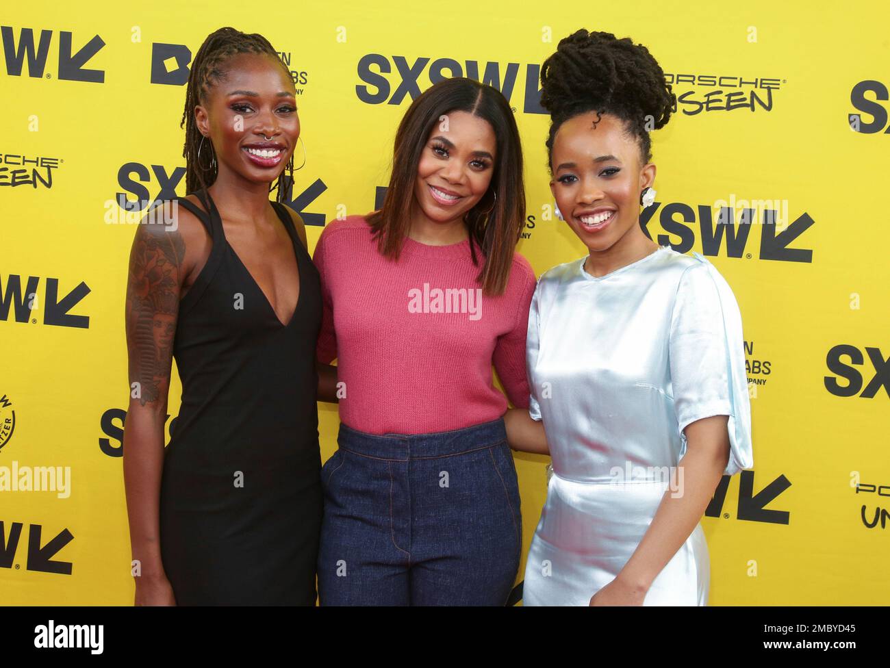 Director Mariama Diallo, Regina Hall and Zoe Renee arrive for the Texas