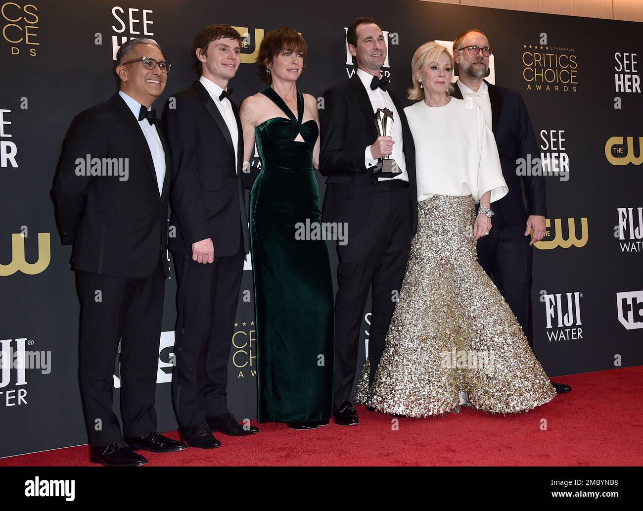 Mark Roybal, from left Evan Peters, Julianne Nicholson, Brad Ingelsby