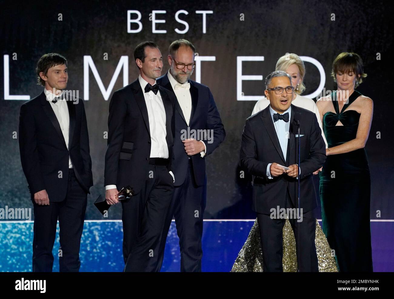 Evan Peters, from left, Brad Ingelsby, Craig Zobel, Mark Roybal, Jean(02)