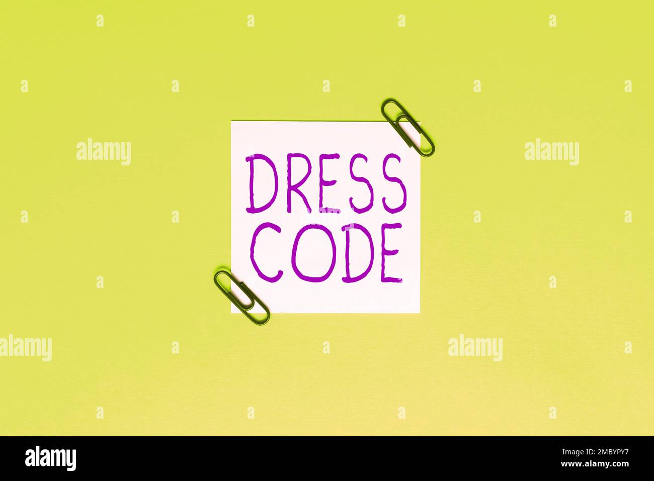 Handwriting text Dress Code. Word Written on an accepted way of
