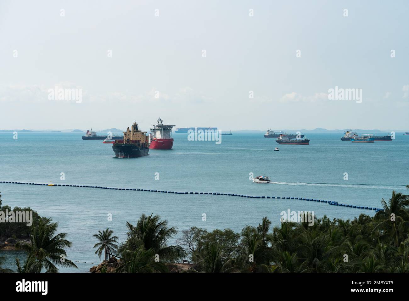 The Singapore Strait Of Malacca Stock Photo Alamy