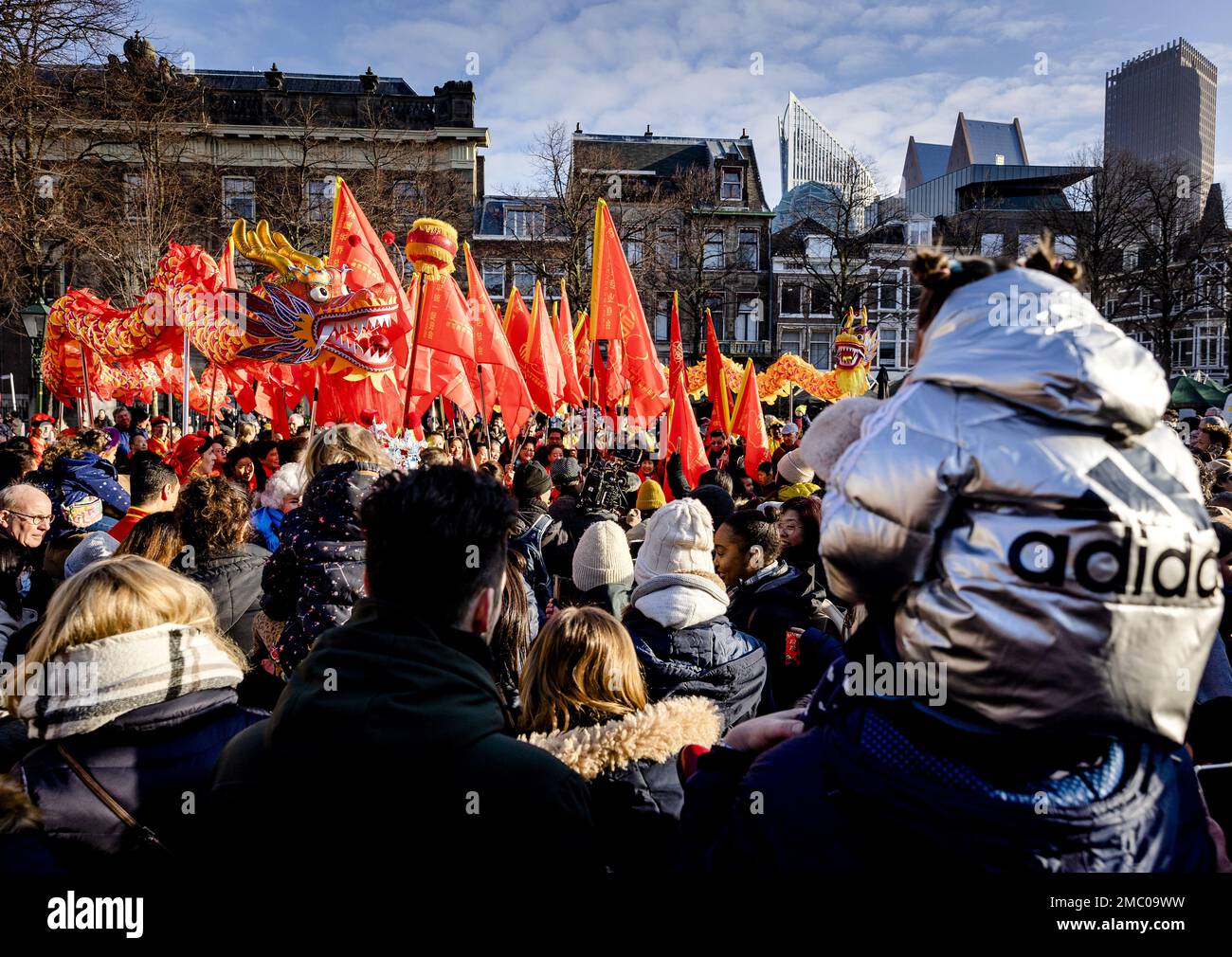 THE HAGUE - A parade during the national celebration of the Chinese New Year. According to the Chinese zodiac, the year 2023 is all about the Rabbit. ANP SEM VAN DER WAL netherlands out - belgium out Credit: ANP/Alamy Live News Stock Photo