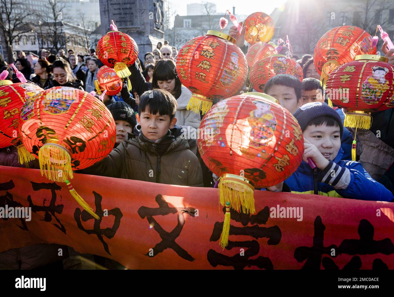 THE HAGUE - A parade during the national celebration of the Chinese New Year. According to the Chinese zodiac, the year 2023 is all about the Rabbit. ANP SEM VAN DER WAL netherlands out - belgium out Credit: ANP/Alamy Live News Stock Photo