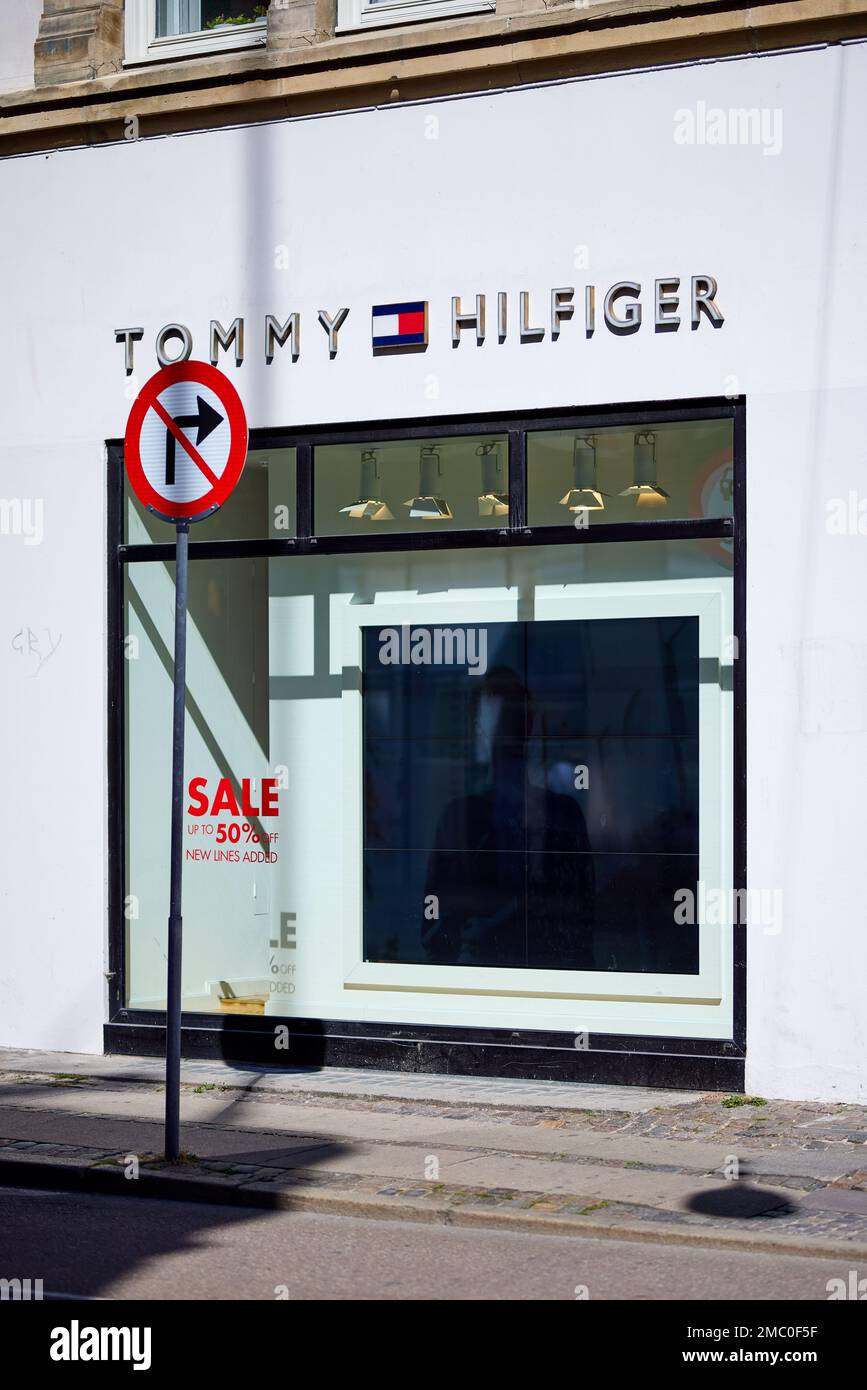 Tommy Hilfiger, shop window; Copenhagen, Denmark Stock Photo - Alamy