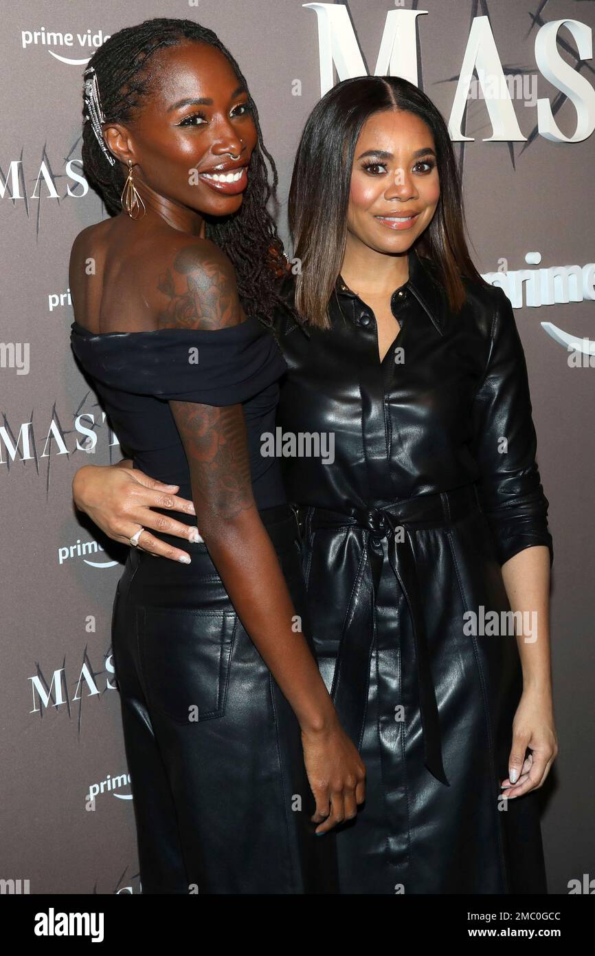 Mariama Diallo, left, and Regina Hall attend the premiere of "Master