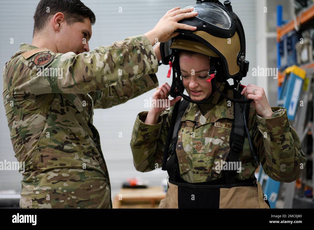 Senior Airman Hunter Rudnik, an Explosives Ordinance Disposal ...