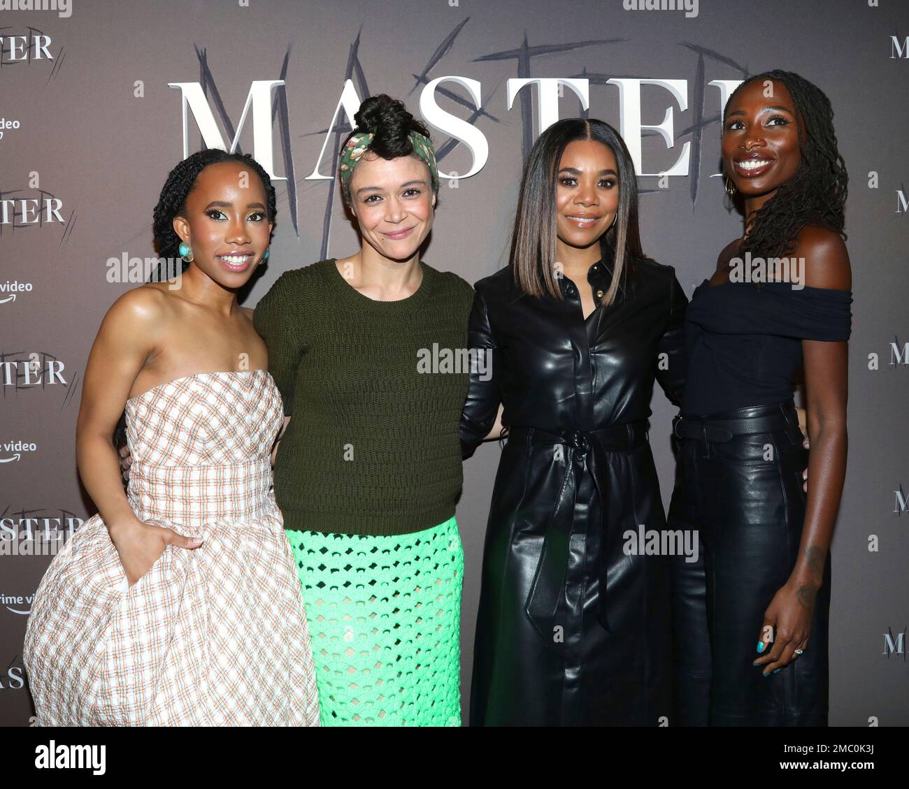 Zoe Renee, from left, Amber Gray, Regina Hall and Mariama Diallo attend ...