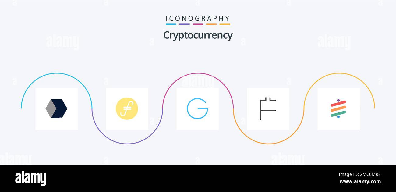 Cryptocurrency Flat 5 Icon Pack Including coin. crypto currency. gulden.  crypto. first coin Stock Vector Image & Art - Alamy