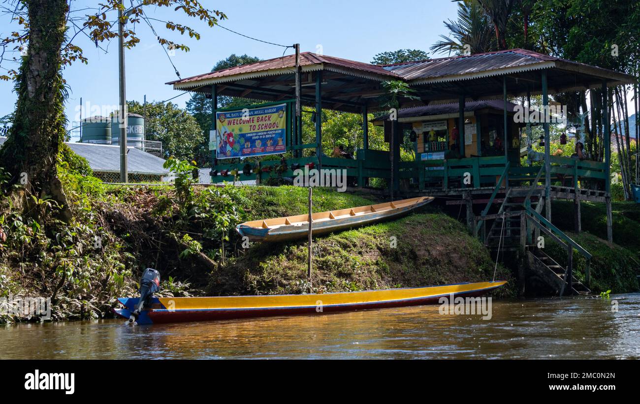 Mulu Village School, Borneo Stock Photo