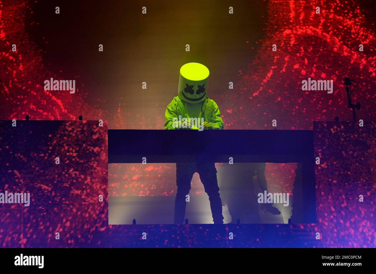 DJ Marshmello performs at the Dubai Expo 2020, in Dubai, United Arab