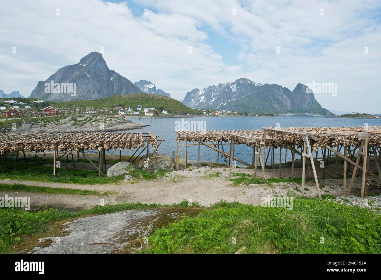 Dreid Fish Rack Dried fish rack, Lofoten, Norway Stock Photo - Alamy