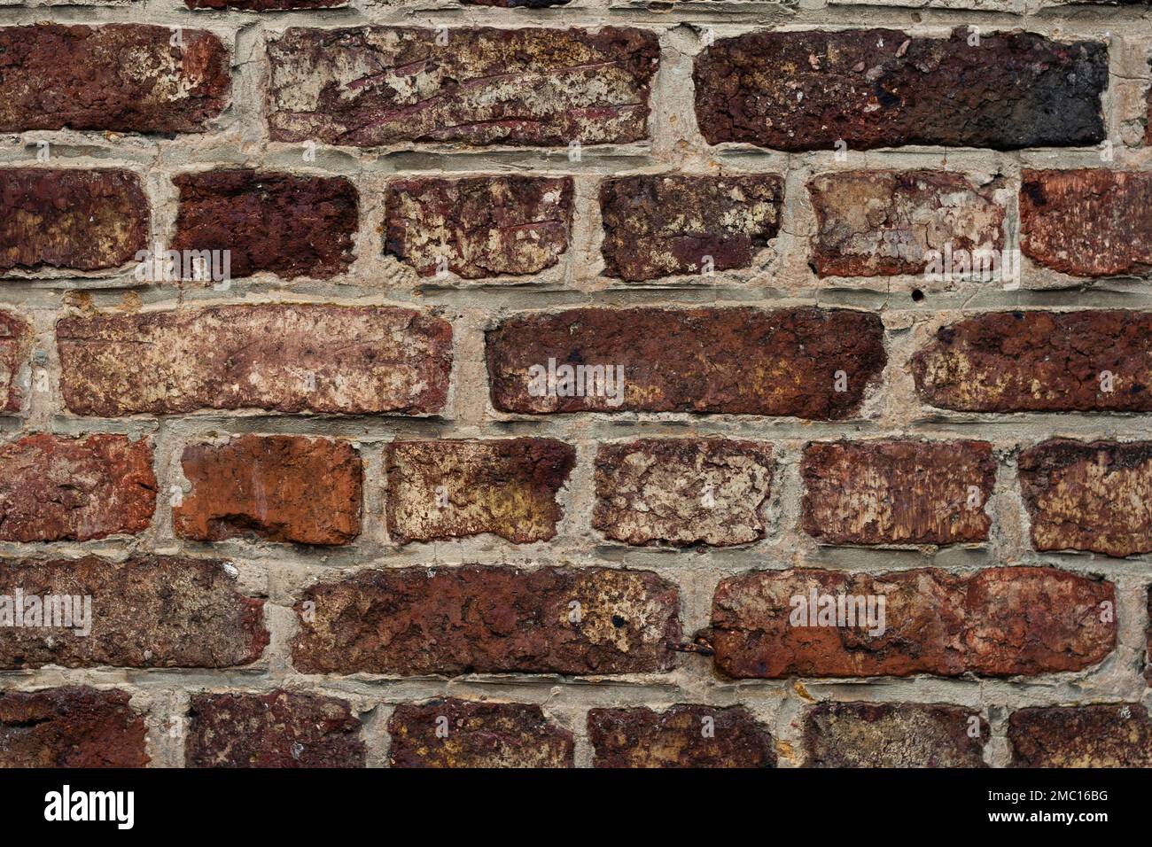 Old terracorra bricks wall texture Stock Photo