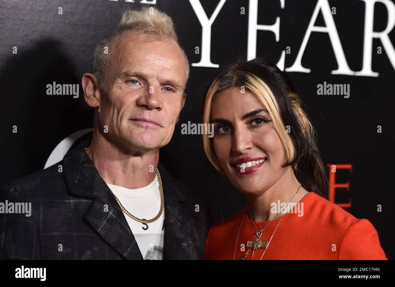 Flea of Red Hot Chili Peppers and Melody Ehsani arrive at the Time
