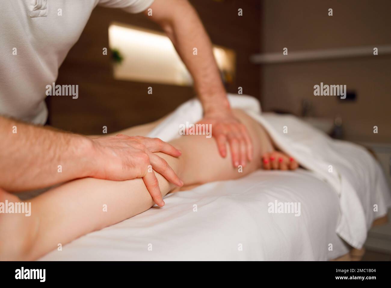 Close Wooden Equipment Anticellulite Massage Stock Photo 1389921356