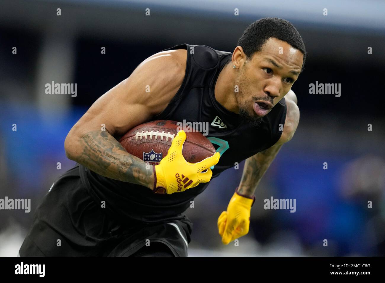 Arizona State defensive back Jack Jones runs a drill during the NFL  football scouting combine, Sunday, March 6, 2022, in Indianapolis. (AP  Photo/Darron Cummings Stock Photo - Alamy