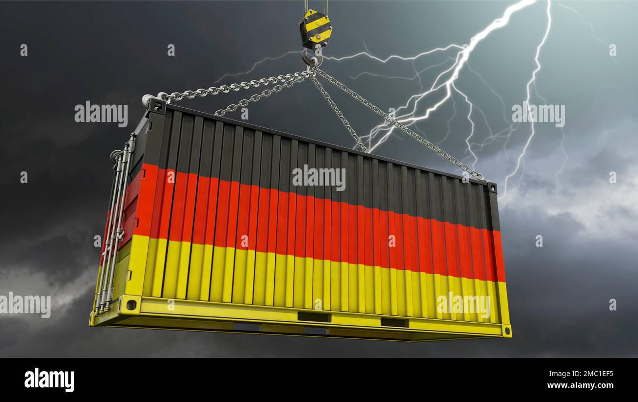 Symbolic image on the subject of the German economy under pressure Stock Photo