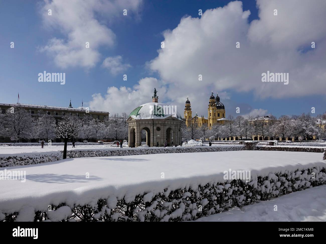 Court Garden With Diana Temple In The Back Theatine Church And court-garden-with-diana-temple-in-the-back-theatine-church-and