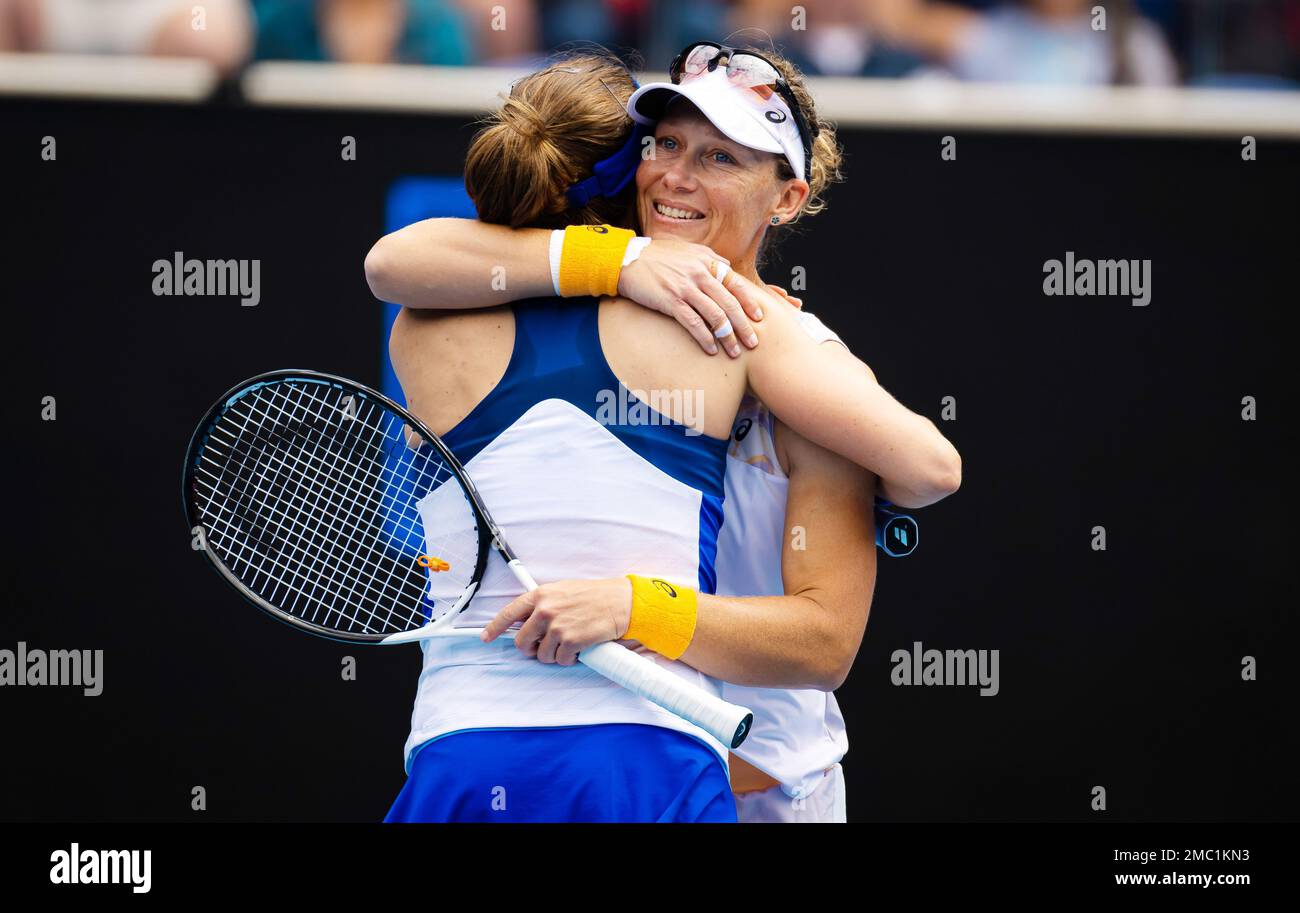 Samantha Stosur of Australia after playing her last career doubles