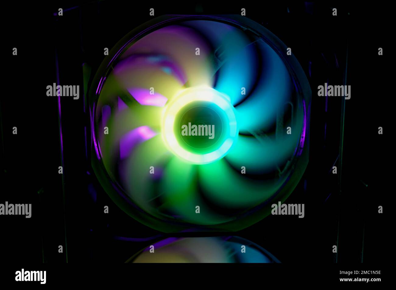 Computer Rgb Fans Texture Computer cooler with RGB LED light. Computer circuit board and CPU ...