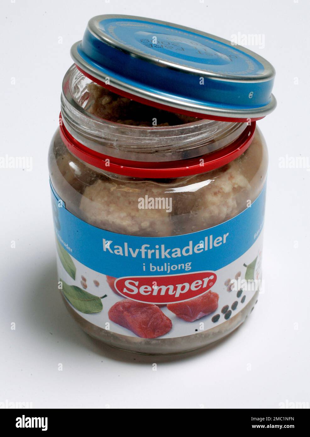 Different kinds of meat, photographed in a studio, here veal meatballs