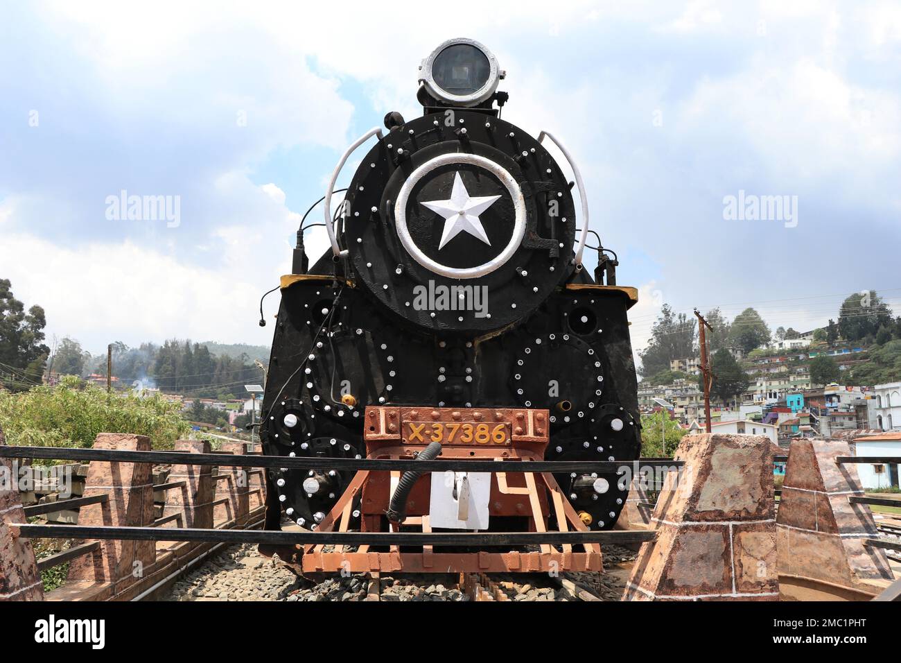 The masterpieces in the narrow gauge X37386 Heritage train, Indian railway, Ooty, Tamil Nadu Stock Photo