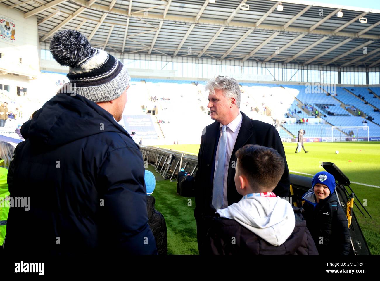 Coventry City owner and executive chairman Doug King is interviewed ahead of the Sky Bet Championship match at the Coventry Building Society Arena, Coventry. Picture date: Saturday January 21, 2023 Stock Photo - Alamy