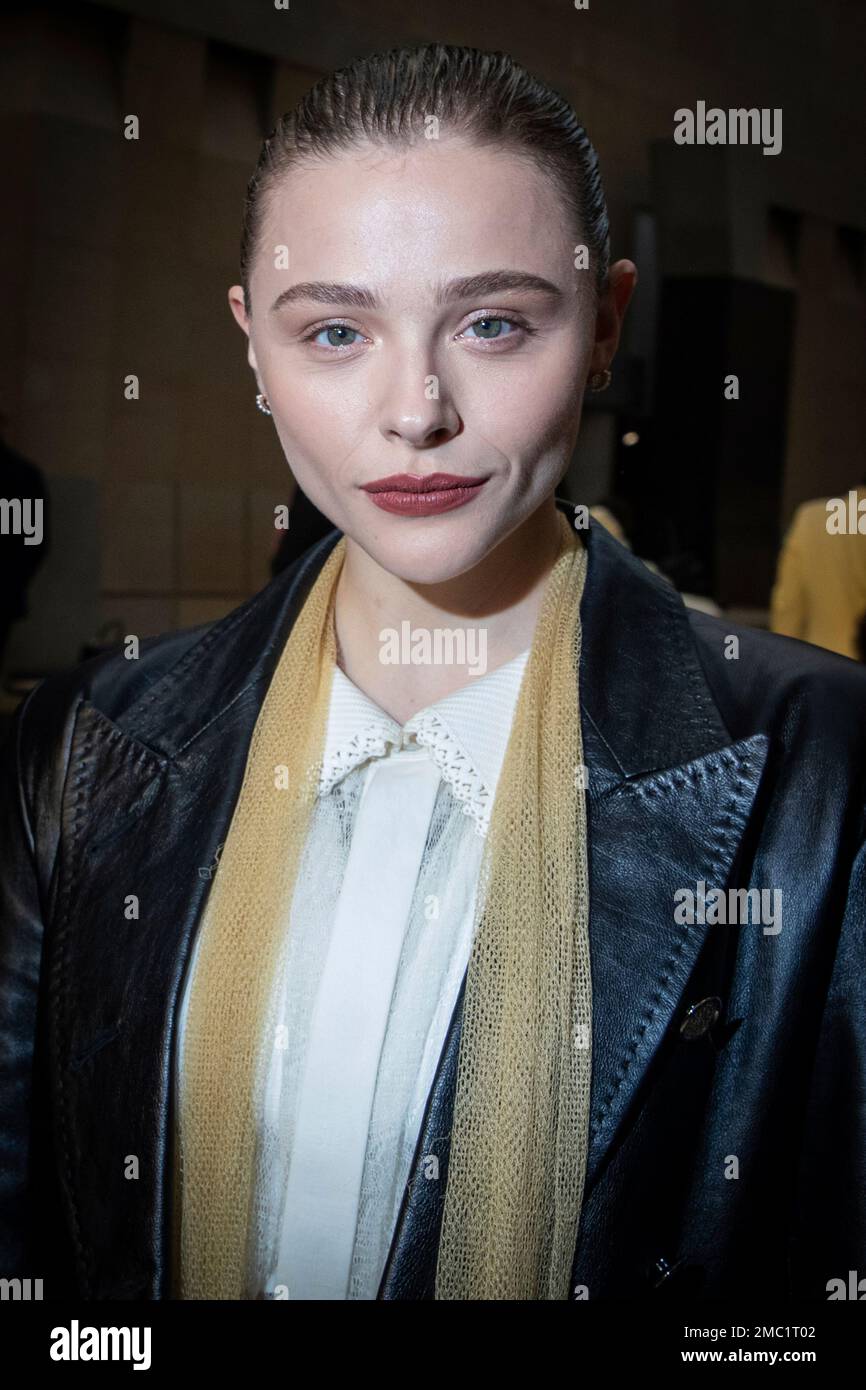 Chloe Grace Moretz attending the Louis Vuitton Womenswear Fall/Winter 2022/ 2023 show as part of Paris Fashion Week in Paris, France on March 07, 2022.  Photo by Aurore Marechal/ABACAPRESS.COM Stock Photo - Alamy