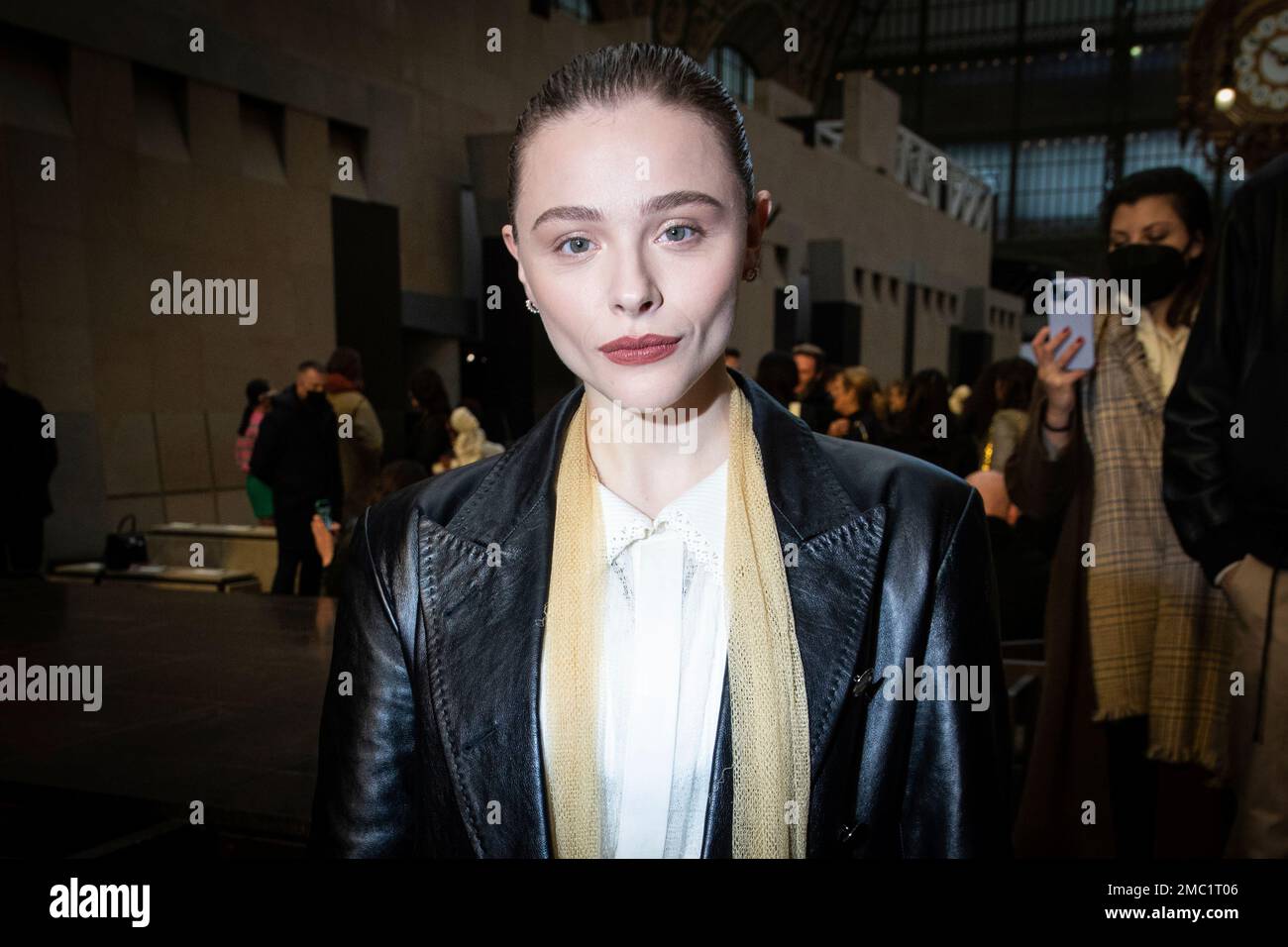 Street style, Chloe Grace Moretz arriving at Louis Vuitton Fall-Winter  2022-2023 show, held at Musee d Orsay, Paris, France, on March 7th, 2022.  Photo by Marie-Paola Bertrand-Hillion/ABACAPRESS.COM Stock Photo - Alamy