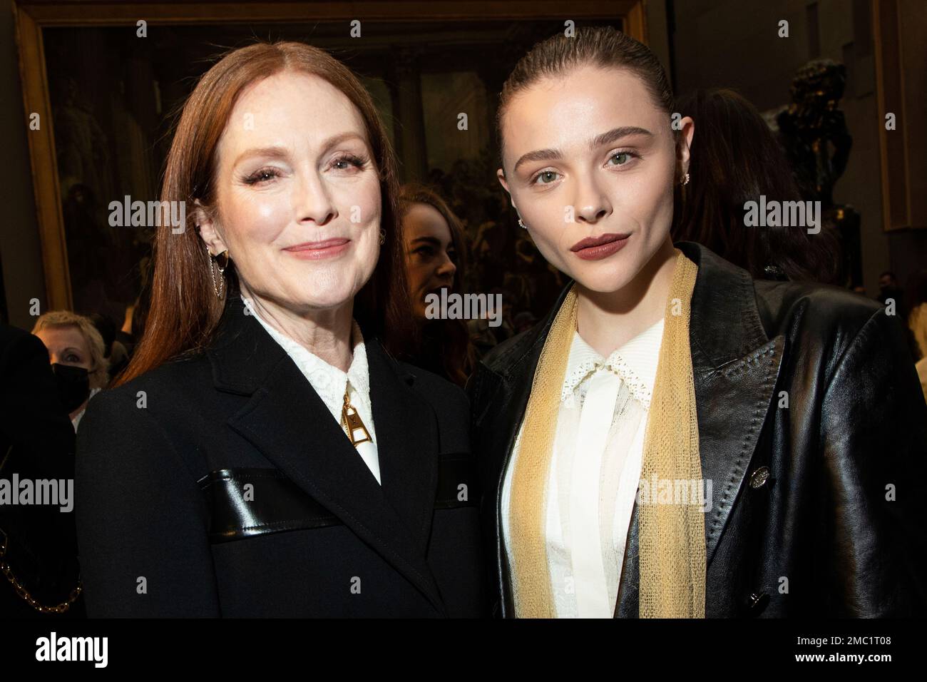 Chloe Grace Moretz attends the Louis Vuitton Ready To Wear Fall/Winter 2022- 2023 fashion collection, unveiled during the Fashion Week in Paris, Monday,  March 7, 2022. (Photo by Vianney Le Caer/Invision/AP Stock Photo 