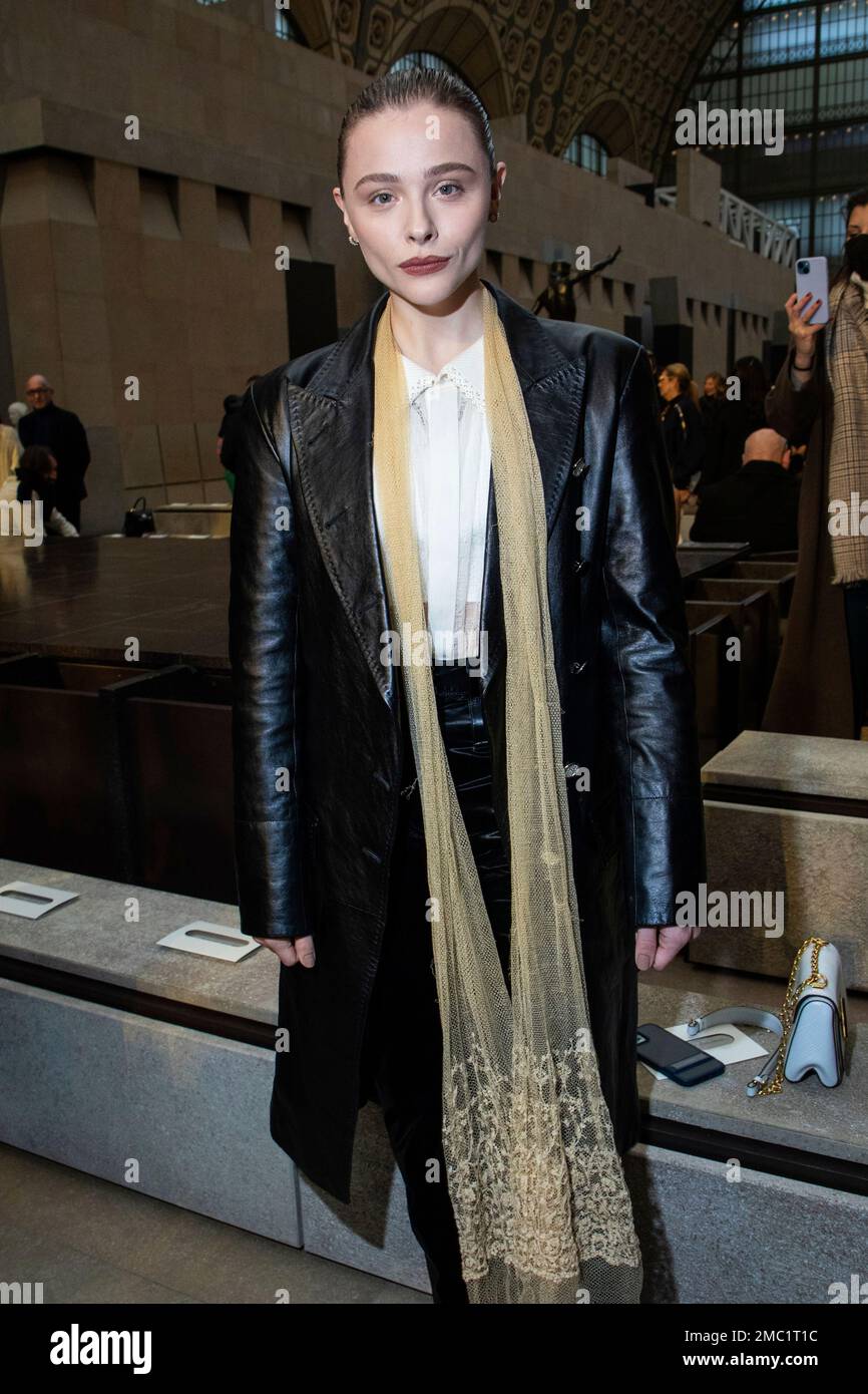 Street style, Chloe Grace Moretz arriving at Louis Vuitton Fall-Winter 2022- 2023 show, held at Musee d Orsay, Paris, France, on March 7th, 2022. Photo  by Marie-Paola Bertrand-Hillion/ABACAPRESS.COM Stock Photo - Alamy