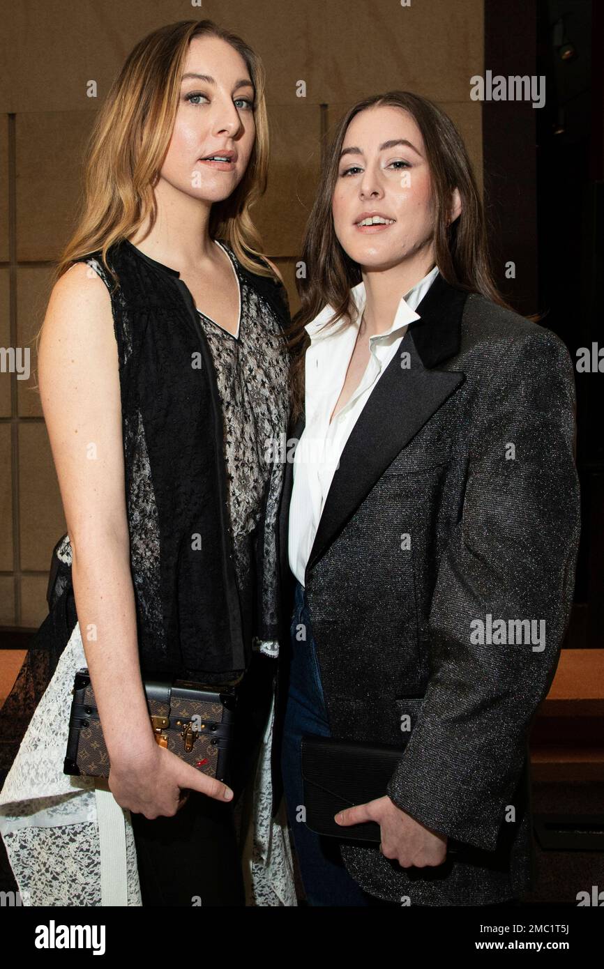 Alana Haim and Este Haim attend the Louis Vuitton Ready To Wear