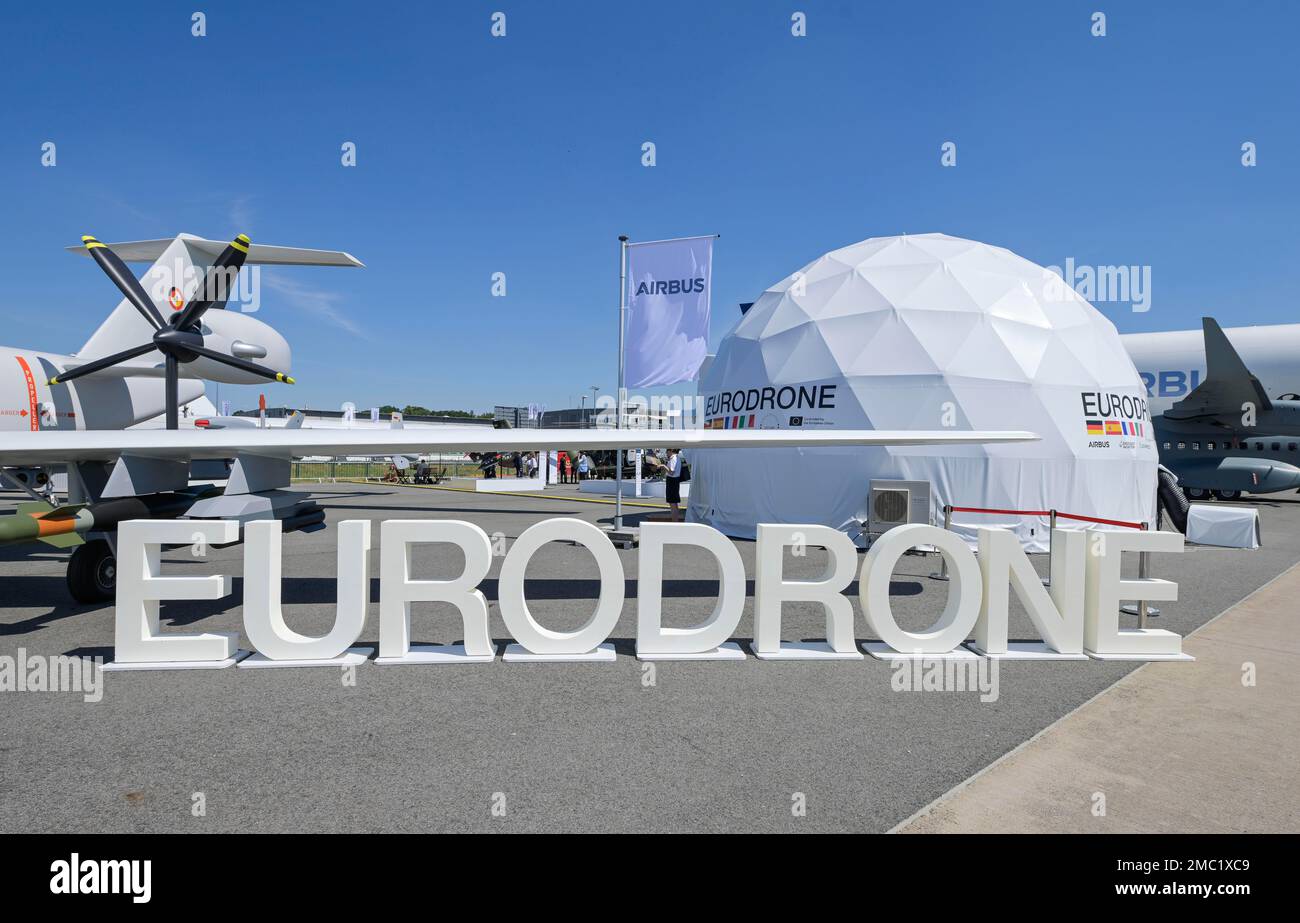Eurodrone European MALE RPAS, 22. 06. 2005. ILA International Aerospace Exhibition Berlin, Schoenefeld, Brandenburg, Germany Stock Photo