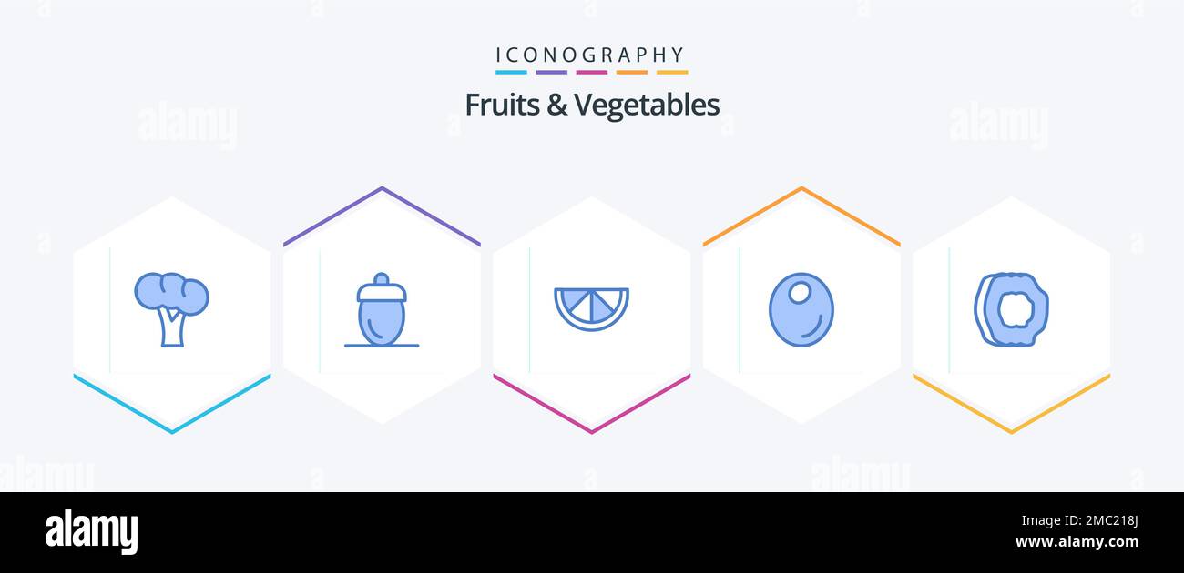 Fruits and Vegetables 25 Blue icon pack including fruits. apricot juice