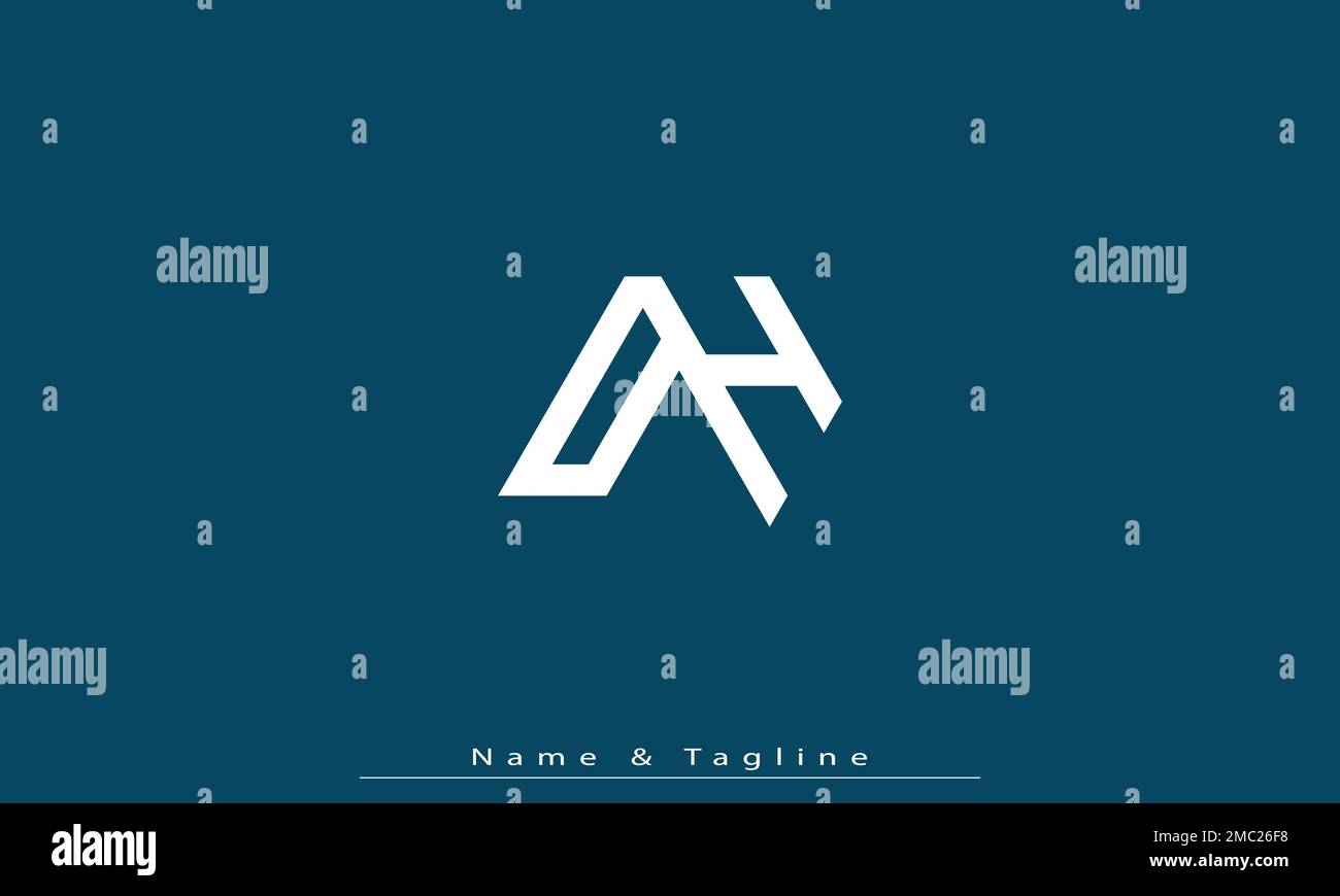 Alphabet letters Initials Monogram logo UH , HU Stock Vector