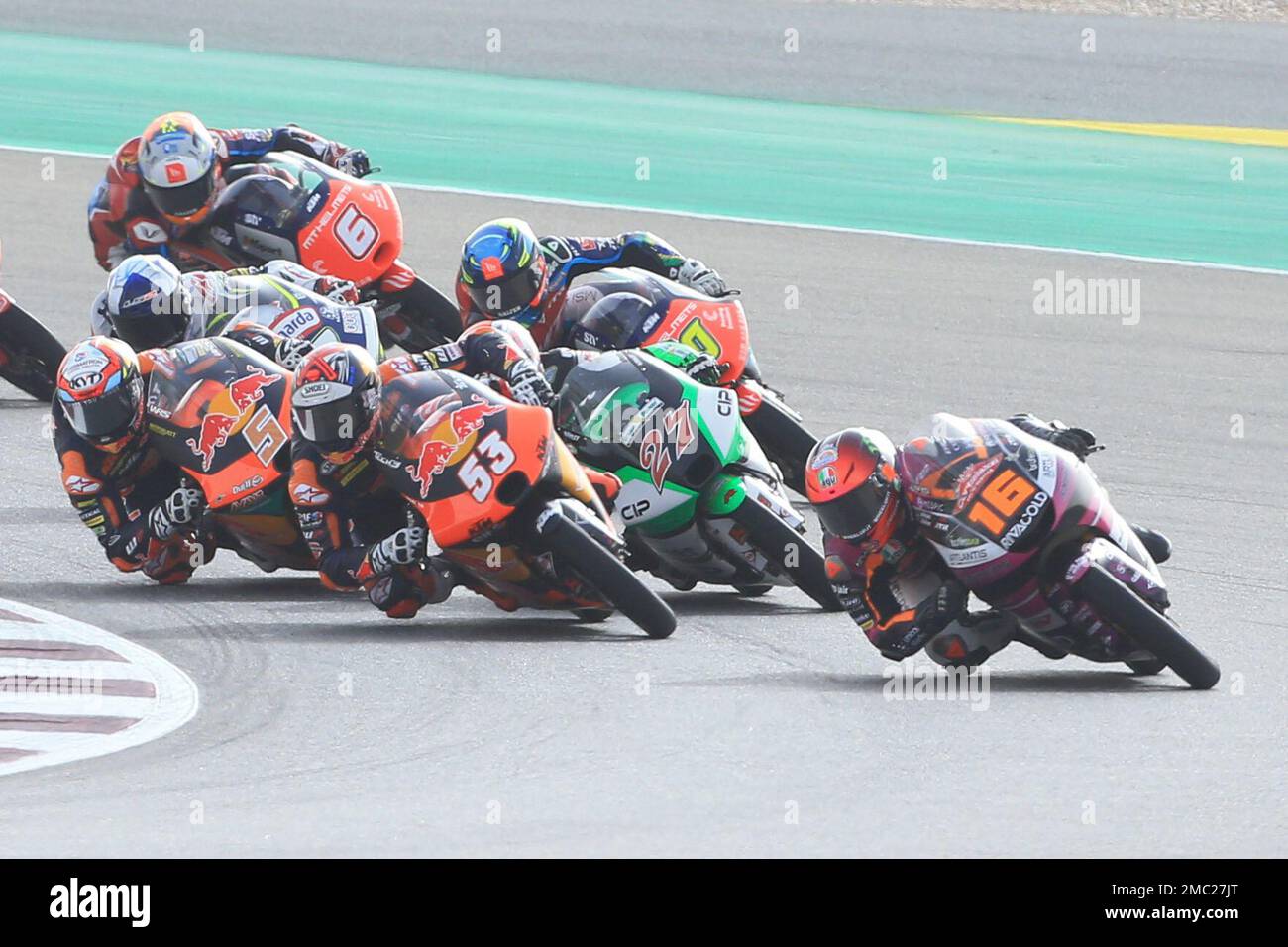 Italian rider Andrea Migno of the Rivacold Snipers Team leads during ...