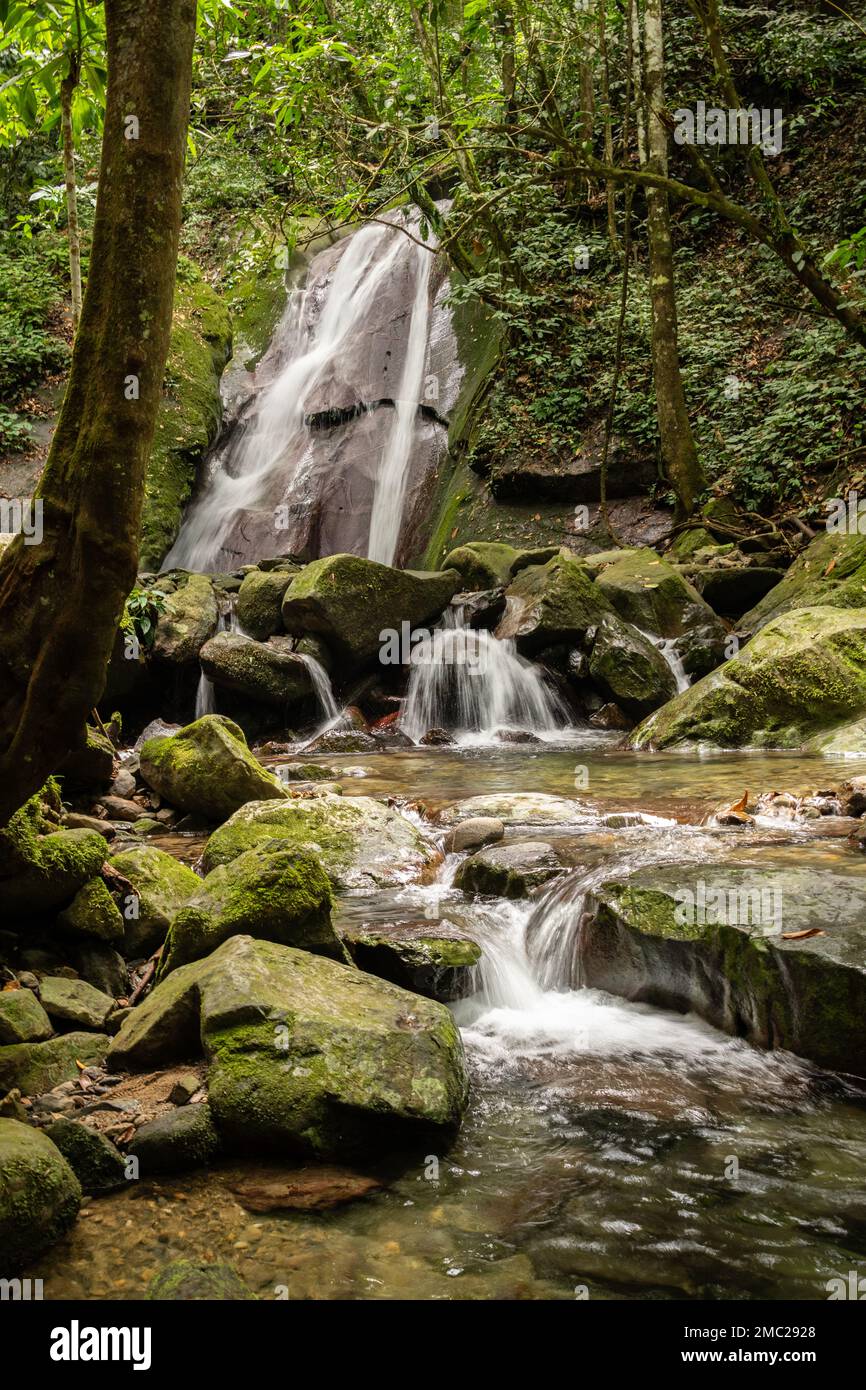 Langanan Waterfall, Kinabalu National Park, Borneo Stock Photo