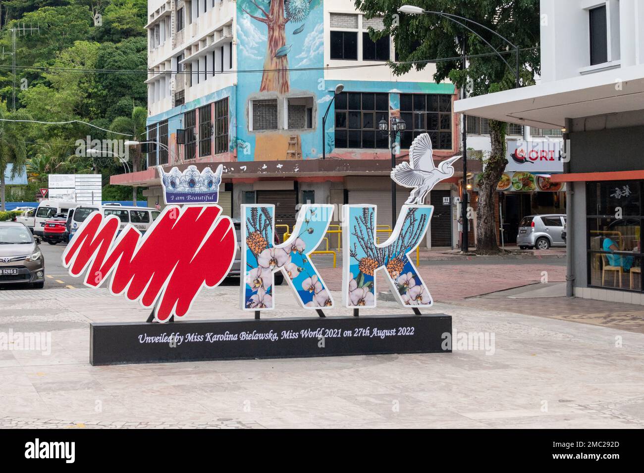 Sign in Central Kota Kinabalu Stock Photo Alamy