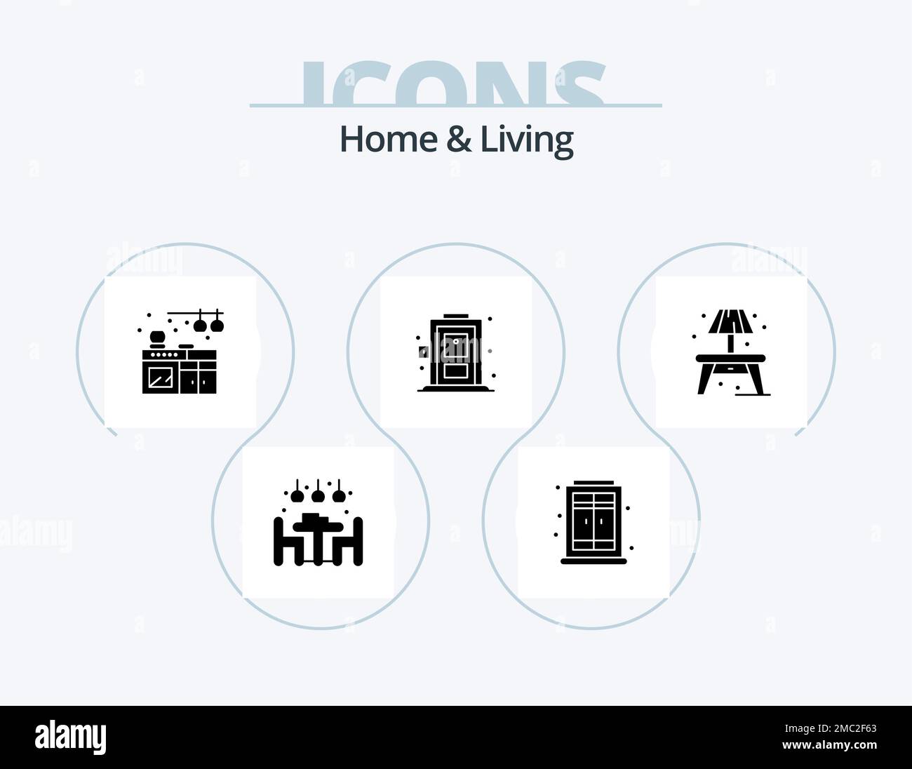 Home And Living Glyph Icon Pack 5 Icon Design. . lump. living. living ...