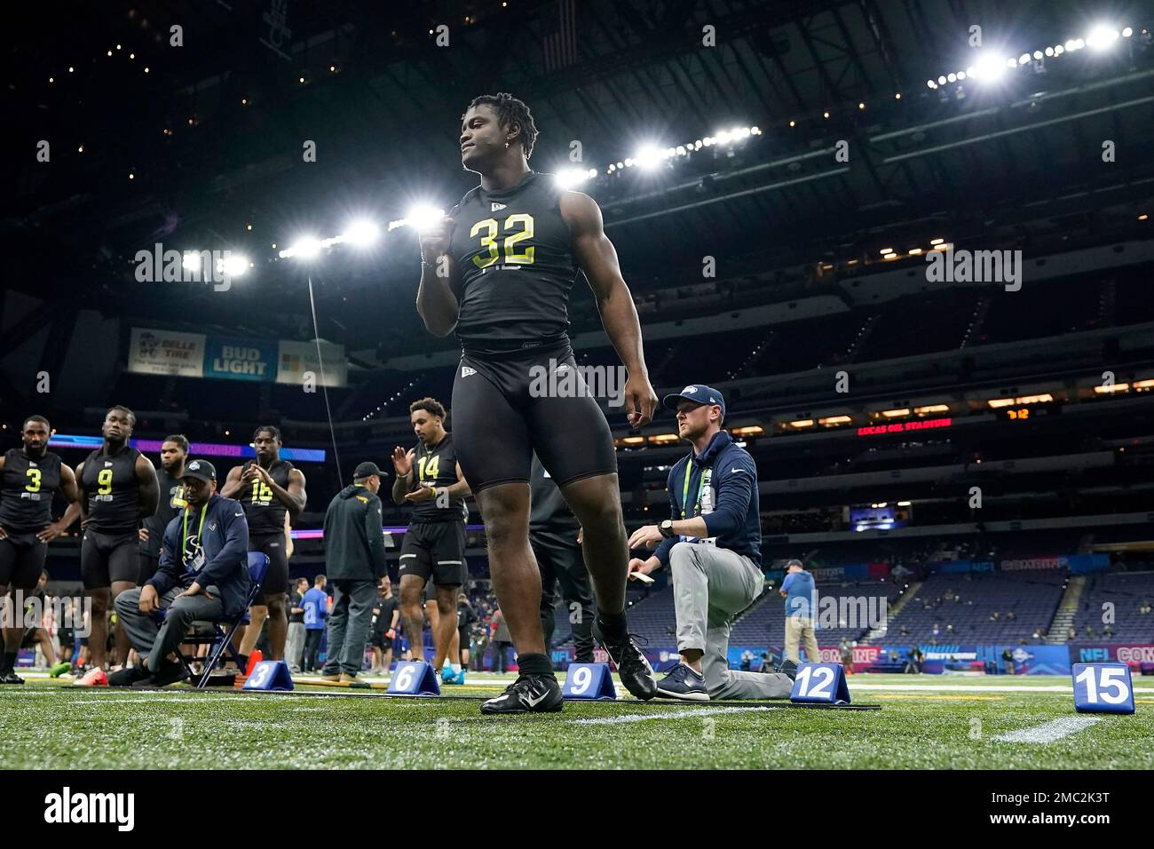 Michigan State running back Kenny Walker III (32) participates in the