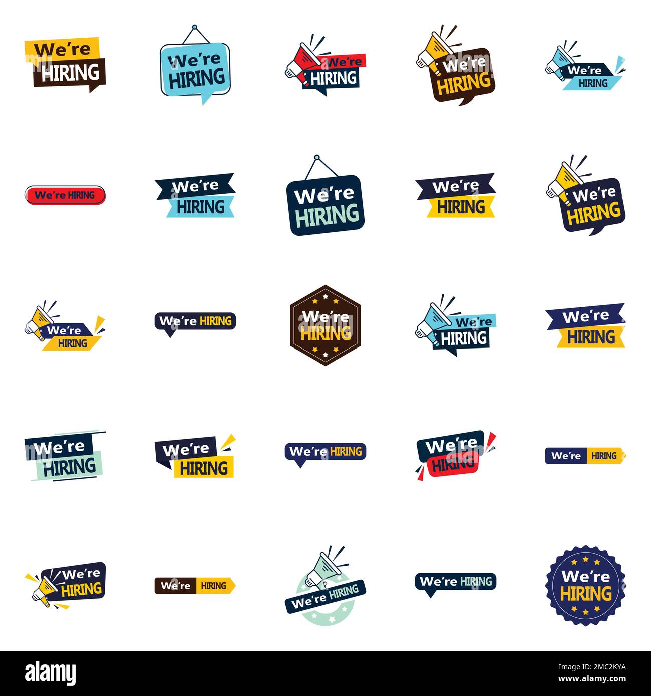 We're Hiring 25 Unique Vector Designs to make your job openings