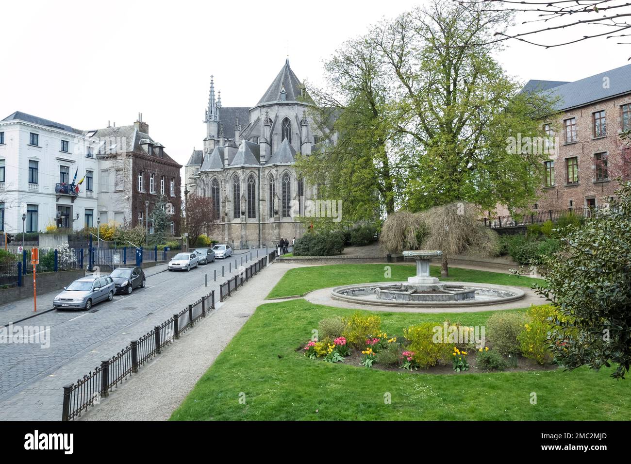 Architectural detail of the Square SaintGermain, a public garden and