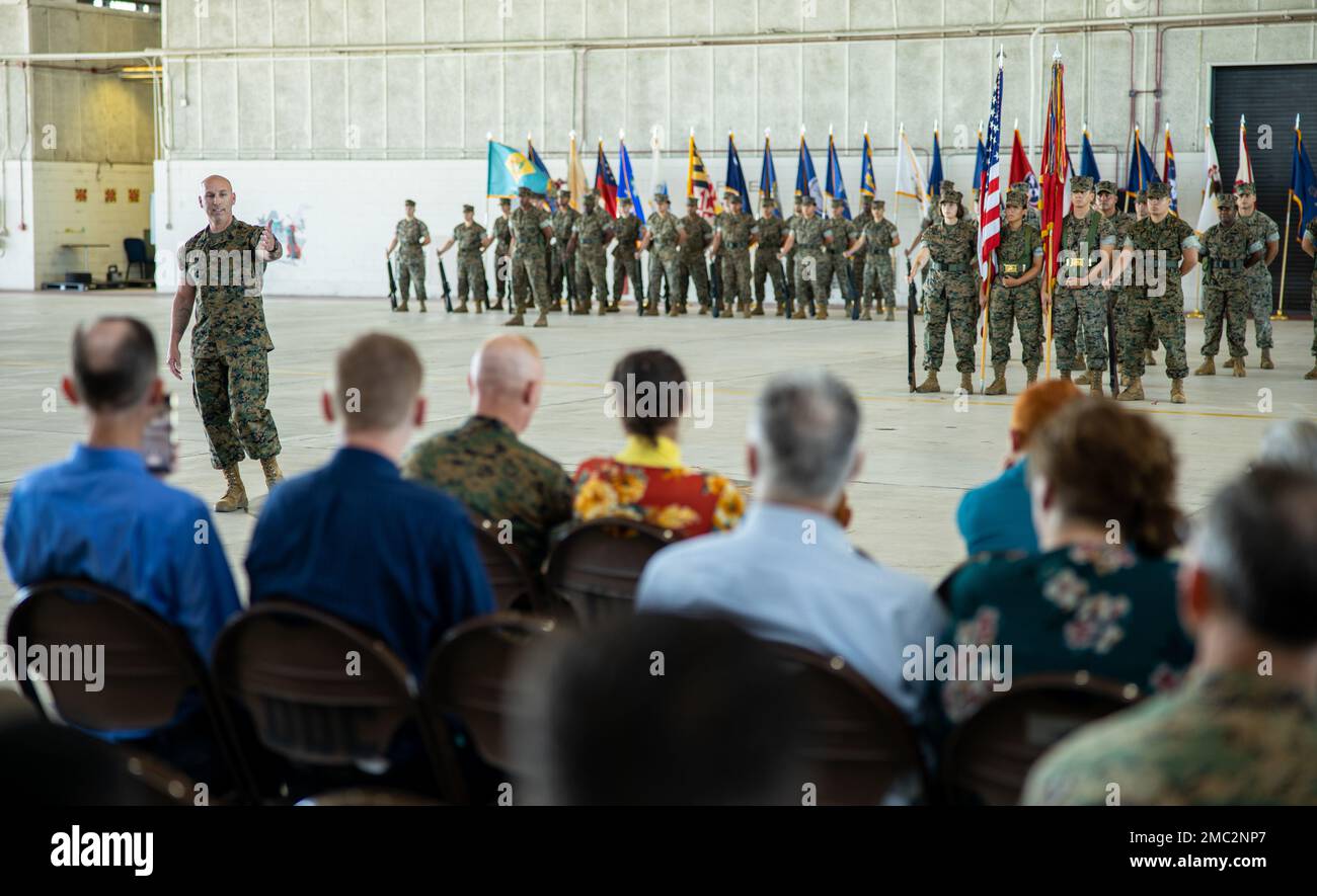 U.S. Marine Corps Sgt. Maj. Thomas R. Coffey Addresses The Marines Of ...