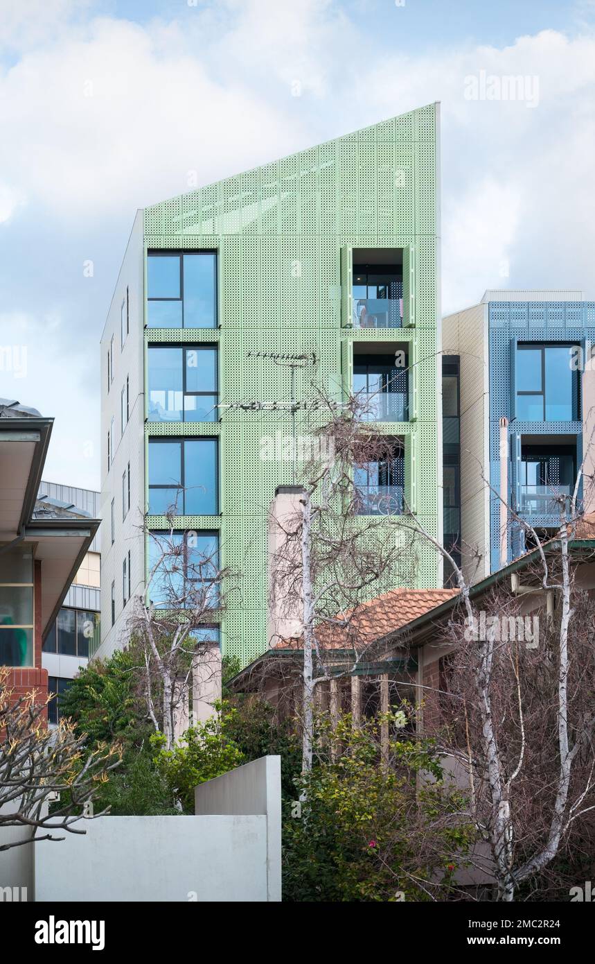 Melbourne, Victoria, Australia - Luma apartment building development by Jackson Clements Burrows Architects Stock Photo