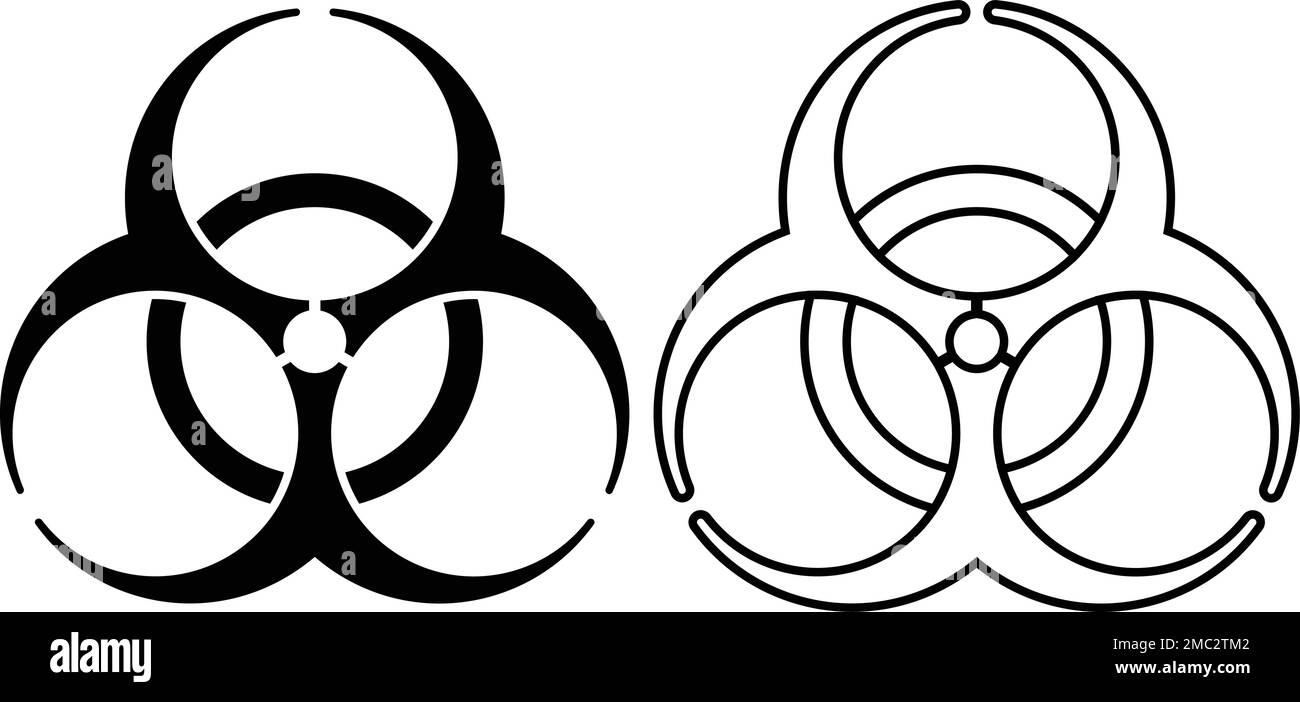 Biohazard symbol toxic sign for biologically harmful substances vector ...