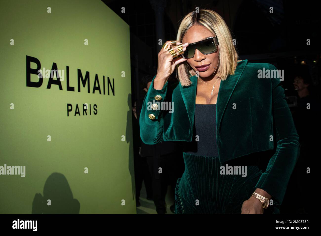 Serena Williams attends the Balmain Ready To Wear Fall/Winter 2022-2023 ...