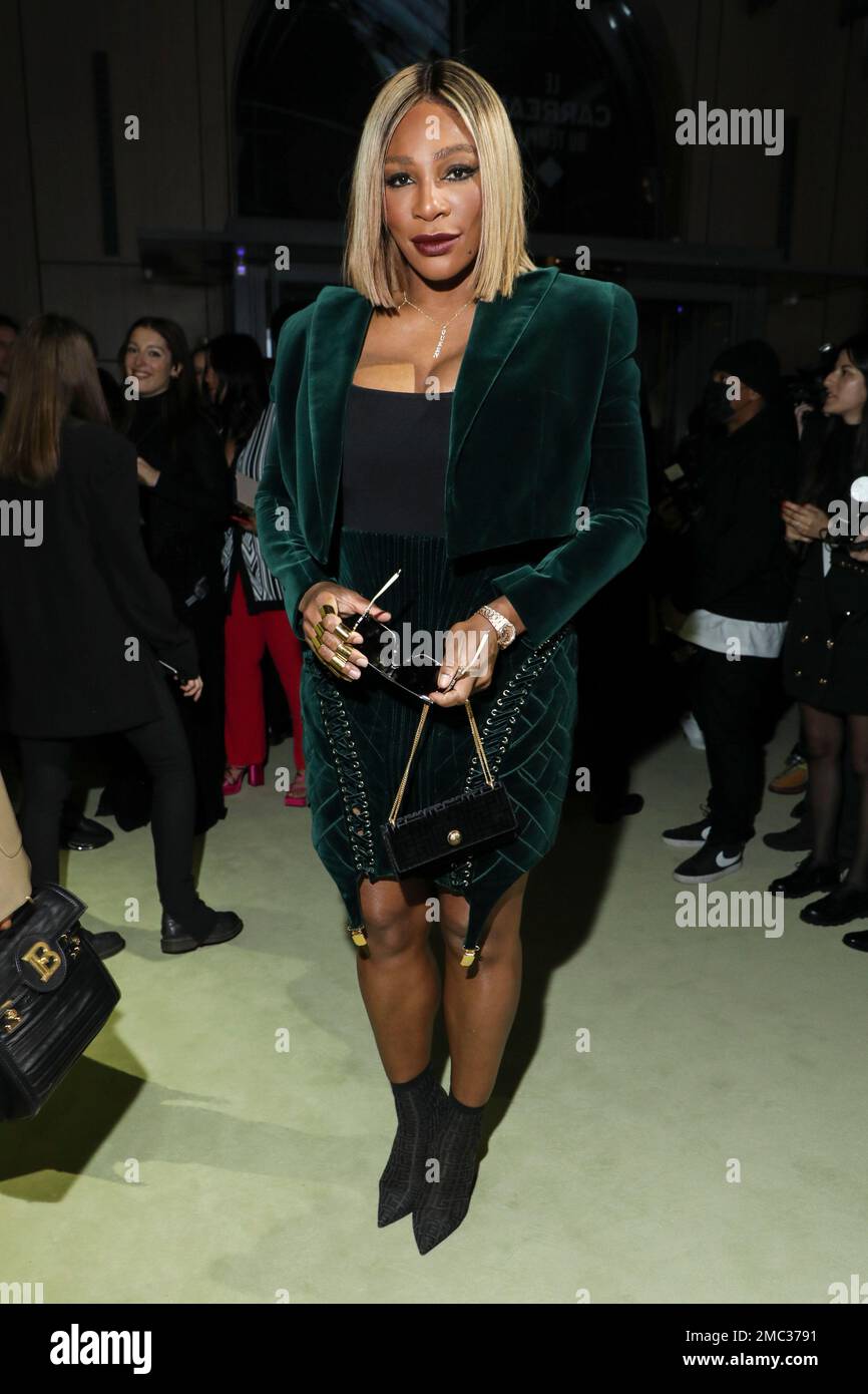 Serena Williams attends the Balmain Ready To Wear Fall/Winter 2022-2023 ...