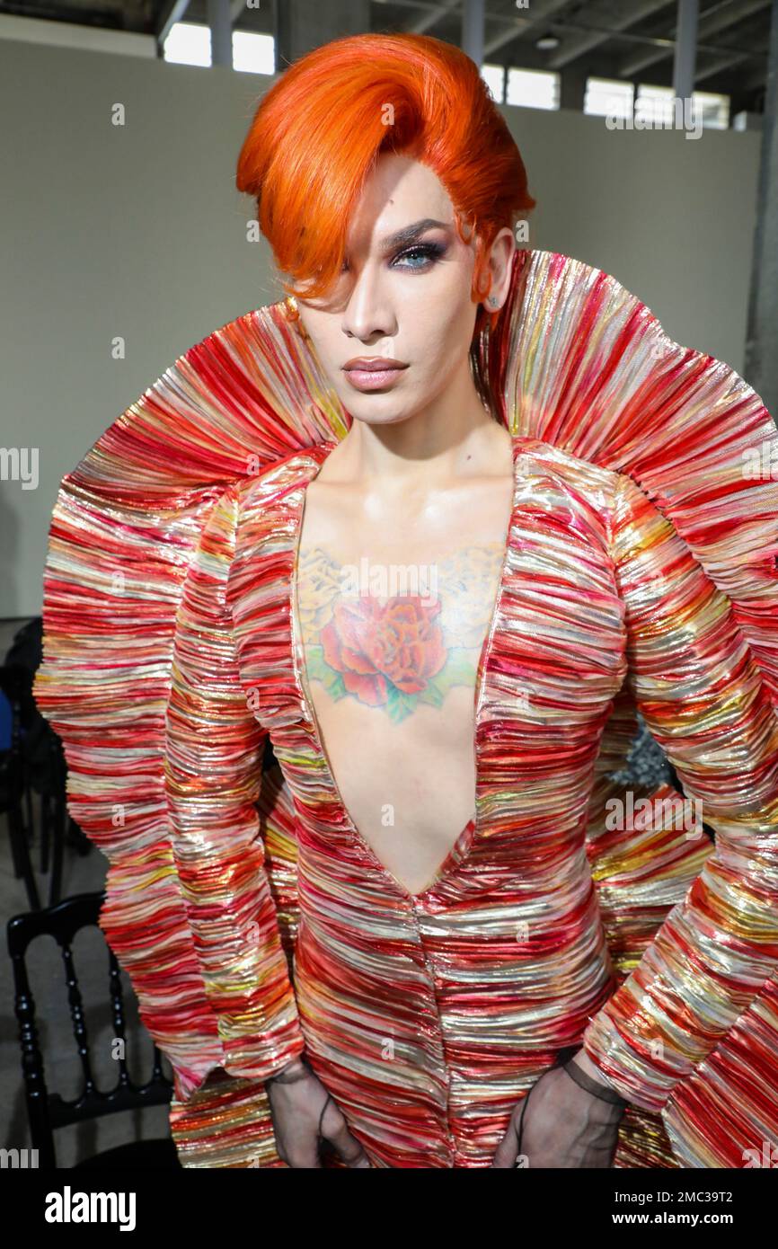Miss Fame arrives for the Rochas Ready To Wear Fall/Winter 2022-2023  fashion collection, unveiled during the Fashion Week in Paris, Wednesday,  March 2, 2022. (Photo by Vianney Le Caer/Invision/AP Stock Photo -